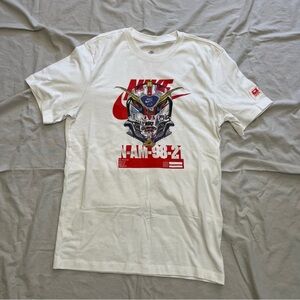 Nike NSW Mech Air Face Mask Tee Men Sz Small DJ1399-480 White Dunk Gundam TShirt